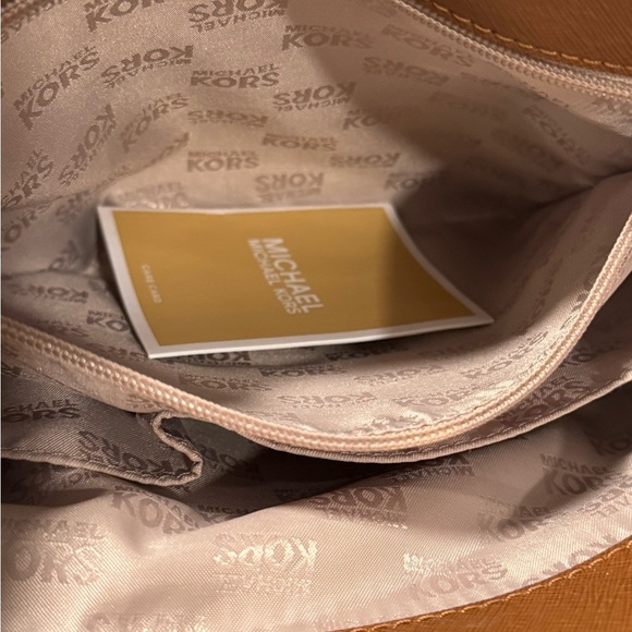 Michael Kors Brown Leather Florence Satchel with Gold Hardware - Picture 9 of 16